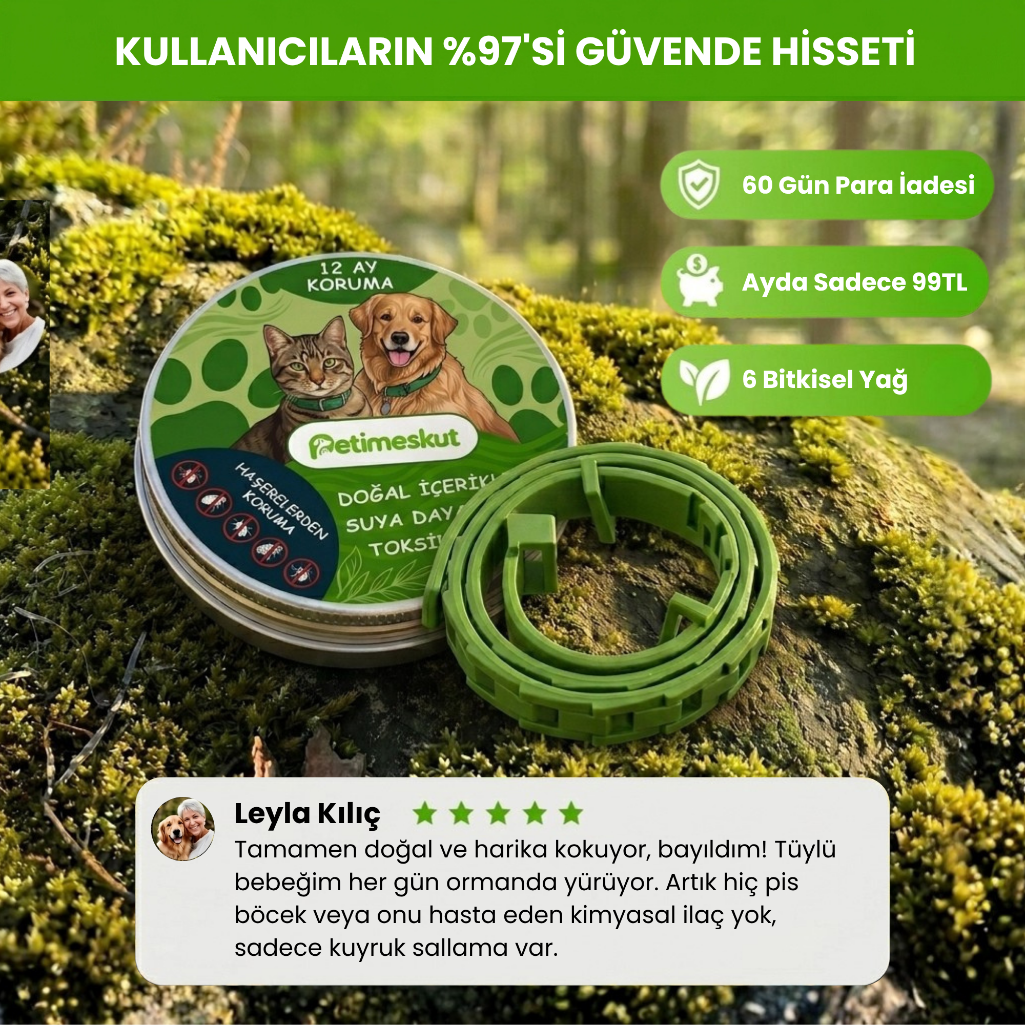 Kedi ve Köpeklere Uygun 6 Ay Pire ve Kene Koruması